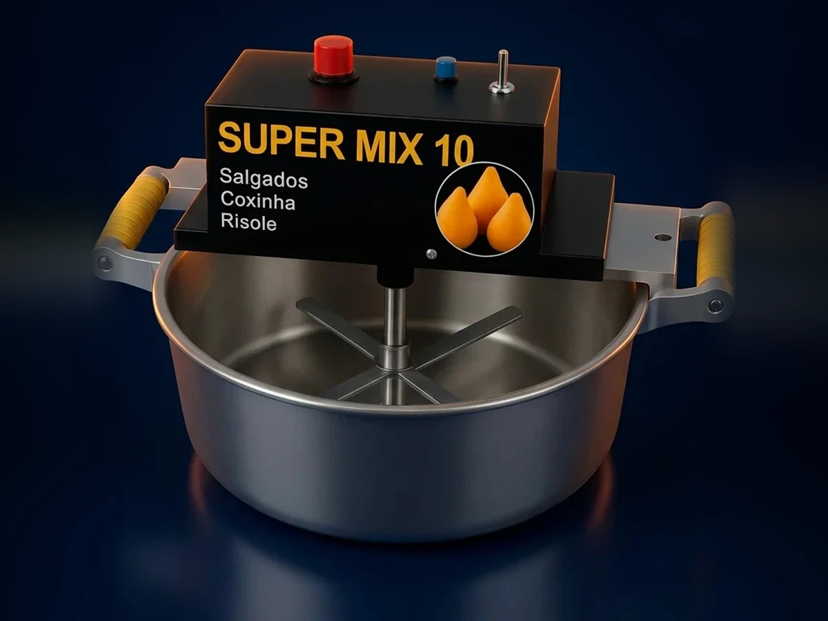 Super Mix 10 com pratos de salgados prontos